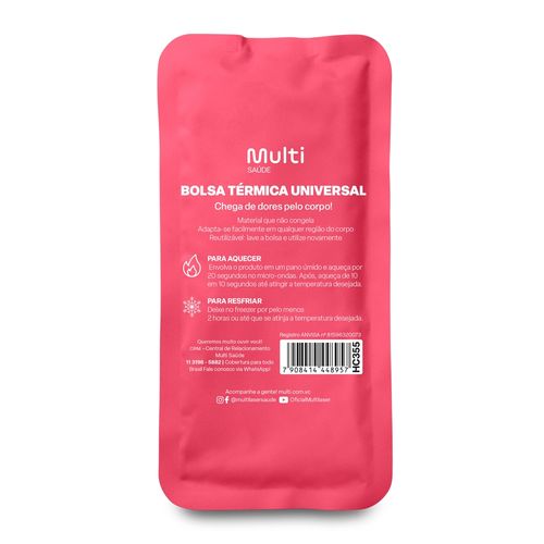 Bolsa Térmica de Gel Rosa Multi Saúde - HC355